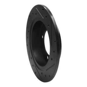 Mitsubishi Space Star Brake Rotor (1) - Rear Left - R1 Concepts - Drilled & Slotted - Black - `00-`07